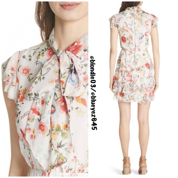 Alice + Olivia Lessie Floral Dress 4 - Picture 2 of 7